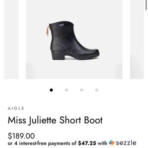 Aigle Juliette Short Rainboot Black